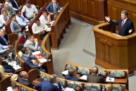 Một phiên họp của Quốc hội Ukraine ở Kiev. (Ảnh: AFP/TTXVN)