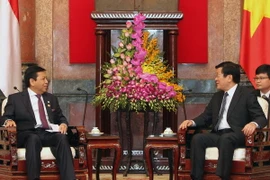 Chủ tịch nước Trương Tấn Sang tiếp Chủ tịch Hạ viện Indonesia 