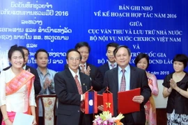 Lễ ký kết Biên bản ghi nhớ. (Ảnh: An Đăng/TTXVN)