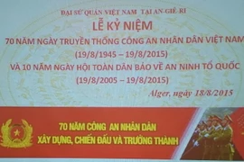 Kỷ niệm 70 năm Ngày Công an Việt Nam tại Algeria và Ấn Độ