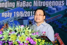 Phó Thủ tướng Hoàng Trung Hải phát biểu. (Ảnh: An Đăng/TTXVN)