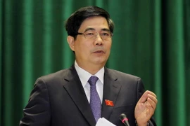 Bộ trưởng Bộ Nông nghiệp và Phát triển Nông thôn Cao Đức Phát trả lời chất vấn của đại biểu Quốc hội. (Ảnh: Doãn Tấn/TTXVN)
