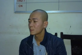 Đối tượng Trần Anh Dũng tại cơ quan điều tra. (Ảnh: Nguyễn Văn Cảnh/Vietnam+)