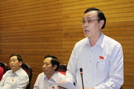 Đại biểu Quốc hội tỉnh Bà Rịa - Vũng Tàu Phạm Quang Khải phát biểu ý kiến. (Ảnh: Doãn Tấn/TTXVN)