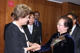 Phó Chủ tịch nước Nguyễn Thị Doan tiếp kiến Tổng thống Brazil