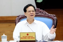 Thủ tướng Nguyễn Tấn Dũng phát biểu kết luận cuộc họp. (Ảnh: Đức Tám/TTXVN)