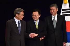 Cuộc tham vấn cấp cao 3 bên Hàn Quốc-Mỹ-Nhật Bản về diễn biến mới liên quan đến Triều Tiên. (Nguồn: AFP/TTXVN)