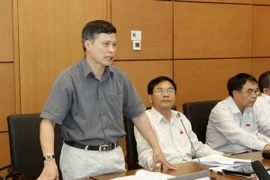 Đại biểu Quốc hội tỉnh An Giang Trần Văn Độ phát biểu ý kiến. (Ảnh: Phương Hoa/TTXVN)