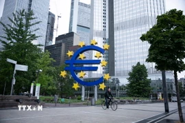 ECB có thể sẽ hạ lãi suất tại cuộc họp trong tháng này. (Ảnh: THX/TTXVN)