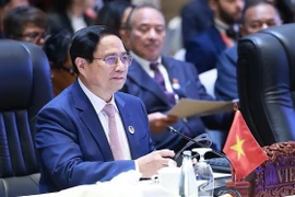 Thủ tướng Phạm Minh Chính tham dự và phát biểu tại Phiên toàn thể Hội nghị Cấp cao ASEAN lần thứ 44. (Ảnh: Dương Giang/TTXVN)