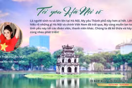 Á hậu 1 Hoa hậu Việt Nam 2014 Nguyễn Trần Huyền My gửi thông điệp bày tỏ tình yêu Hà Nội. 