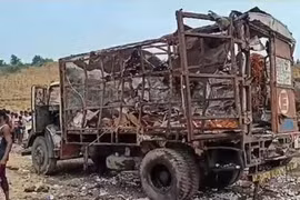 Hiện trường vụ nổ. (Nguồn: PTI)