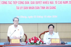 Trưởng Ban Dân nguyện Dương Thanh Bình phát biểu tại cuộc làm việc. (Nguồn: Cổng thông tin điện tử Quốc hội)