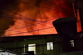 Hiện trường vụ hỏa hoạn. (Ảnh: TTXVN phát)