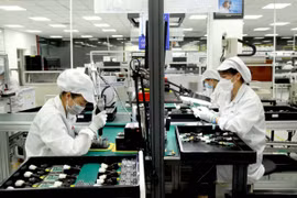 Công nhân làm việc tại tại Công ty Trách nhiệm Hữu hạn Star Engineers Việt Nam, Khu công nghiệp Bình Xuyên (Vĩnh Phúc). (Ảnh: Hoàng Hùng/TTXVN)