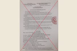 Văn bản giả mạo văn bản của Ủy ban Chứng khoán Nhà nước. (Nguồn: SSC)