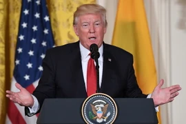 Tổng thống Mỹ Donald Trump tại cuộc họp báo ở Washington, DC. (Nguồn: AFP/TTXVN)