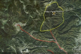 Hình ảnh vệ tinh từ bãi thử hạt nhân Punggye-ri của Triều Tiên. (Nguồn: Yonhap/TTXVNB)