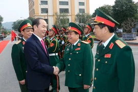 [Video] Chủ tịch nước Trần Đại Quang thăm và làm việc với Quân khu I