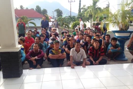 Ngư dân Việt Nam bị giam giữ ở đảo Tanjung Pinang, Indonesia. (Ảnh: Đỗ Quyên/Vietnam+)