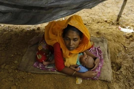Người chạy nạn Rohingya ở khu trại tị nạn Kutupalong tại Ukhiya, Bangladesh ngày 8/9. (Nguồn: AFP/TTXVN)