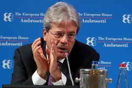 Thủ tướng Italy Paolo Gentiloni tham dự một diễn đàn ở Cernobbio, Italy ngày 2/9. (Nguồn: EPA/TTXVN)