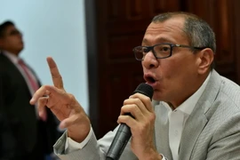  Phó Tổng thống Ecuador Jorge Glas tại cuộc họp báo ở Quito ngày 29/9. (Nguồn: AFP/TTXVN)