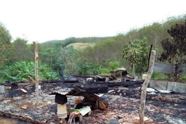 Hiện trường vụ tai nạn. (Ảnh: TTXVN phát)