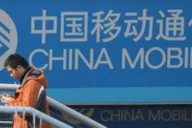  Logo của China Mobile tại thành phố Thượng Hải, Trung Quốc. (Nguồn: AFP/TTXVN)