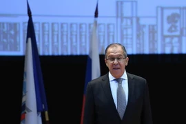  Ngoại trưởng Nga Sergei Lavrov phát biểu tại thủ đô Moskva ngày 1/9. (Nguồn: AFP/TTXVN)