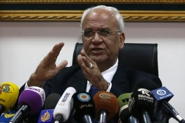 Trưởng đoàn đàm phán của Palestine Saeb Erekat. (Nguồn: AFP/TTXVN)