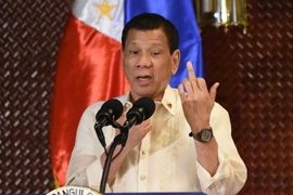 Tổng thống Philippines Rodrigo Duterte. (Nguồn: AFP/TTXVN)