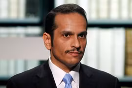 Ngoại trưởng Qatar Mohammed bin Abdulrahman al-Thani trong cuộc họp báo ở Wolfenbuettel, Đức ngày 9/6. (Nguồn: EPA/TTXVN)