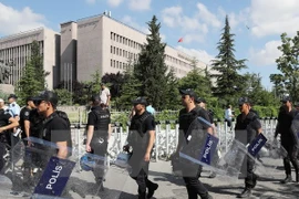 Cảnh sát Thổ Nhĩ Kỳ tuần tra tại Ankara. (Nguồn: AFP/TTXVN)