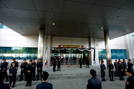  Cảnh sát Thái Lan tuần tra tại Bangkok. (Nguồn: EPA/TTXVN)