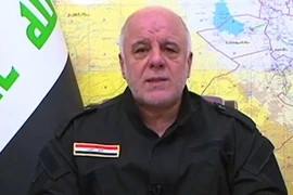 Thủ tướng Iraq Haider al-Abadi phát biểu tại Tal Afar. (Nguồn: AFP/TTXVN)