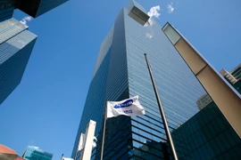 Bên ngoài trụ sở của tập đoàn Samsung ở Seoul, Hàn Quốc. (Nguồn: AFP/TTXVN)
