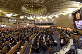 Toàn cảnh một phiên họp Quốc hội Thái Lan ở Bangkok ngày 6/9/2015. (Nguồn: AFP/TTXVN)