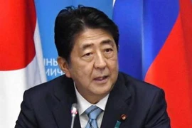 Thủ tướng Nhật Bản Shinzo Abe tại cuộc họp báo ở Vladivostok, Nga ngày 7/9. (Nguồn: Kyodo/TTXVN)