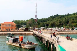 Trung tâm xã đảo Tiên Hải, thành phố Hà Tiên (Kiên Giang). (Nguồn: Hồng Đạt/TTXVN)