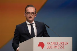 Ngoại trưởng Đức Heiko Maas phát biểu tại một sự kiện ở Frankfurt am Main ngày 16/10/2019. (Ảnh: AFP/TTXVN)