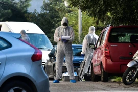 Các nhân viên an ninh Hy Lạp tại hiện trường. (Nguồn: The National Herald)