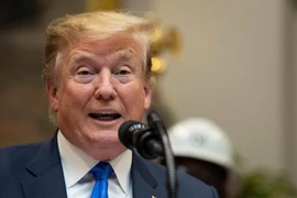 Tổng thống Mỹ Donald Trump phát biểu tại thủ đô Washington, DC ngày 12/4/2019. (Ảnh: AFP/TTXVN)