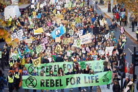 Phong trào Extinction Rebellion diễn ra tại thủ đô London. (Nguồn: The Independent)