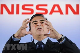 Ông Carlos Ghosn, khi giữ chức Chủ tịch Nissan, phát biểu trong cuộc họp báo tại Yokohama, Nhật Bản, ngày 11/5/2012. (Nguồn: AFP/TTXVN)