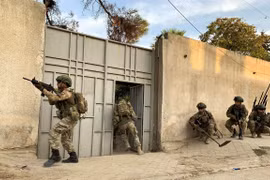 Các lực lượng Thổ Nhĩ Kỳ tại thị trấn Tal Abyad, miền Bắc Syria ngày 18/10/2019. (Ảnh: THX/TTXVN)