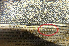 Tờ 50 AUD bị lỗi. (Nguồn: Money Life)