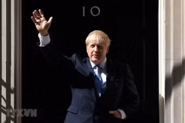 Tân Thủ tướng Anh Boris Johnson tại số 10 phố Downing ở thủ đô London ngày 24/7/2019. (Nguồn: AFP/ TTXVN)