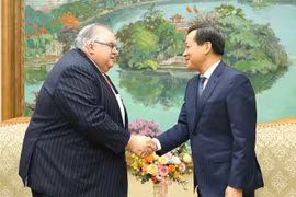 Phó Thủ tướng Lê Minh Khái tiếp Tổng Giám đốc Ngân hàng Thanh toán quốc tế (BIS) Agustin Carstens. Ảnh: An Đăng - TTXVN
