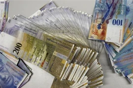 Đồng franc của Thụy Sĩ. (Ảnh: Reuters/TTXVN)